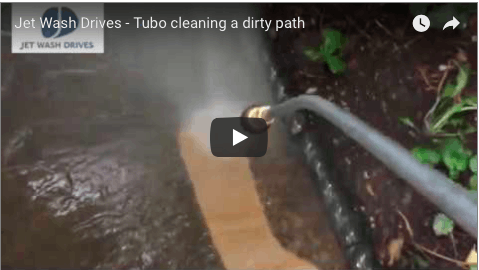 Jet Wash Drives video of our instant results – Turbo cleaning a dirty path in NW2